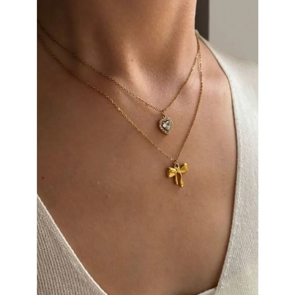 Bow Pendant Necklace #2524